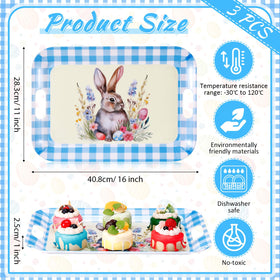 Tiangrid three-piece blue Easter tray set for easy serving