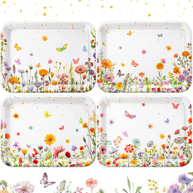 Tiangrid Wildflower serving trays set of 4 for stylish party displays and snacks