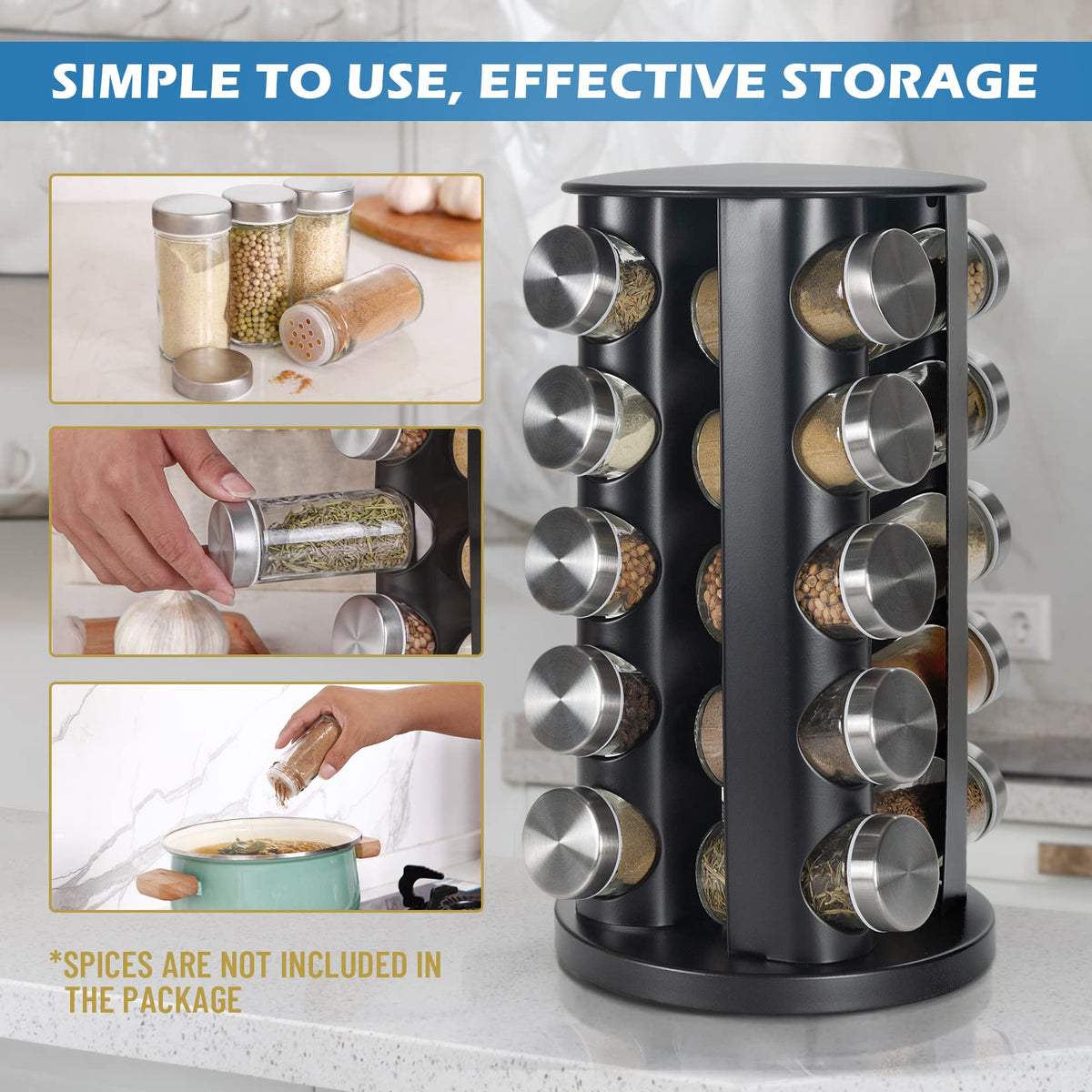 Tianifa funnel included to fill jars neatly and efficiently