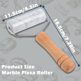 Tianman marble dough roller with non-stick surface for effortless rolling.