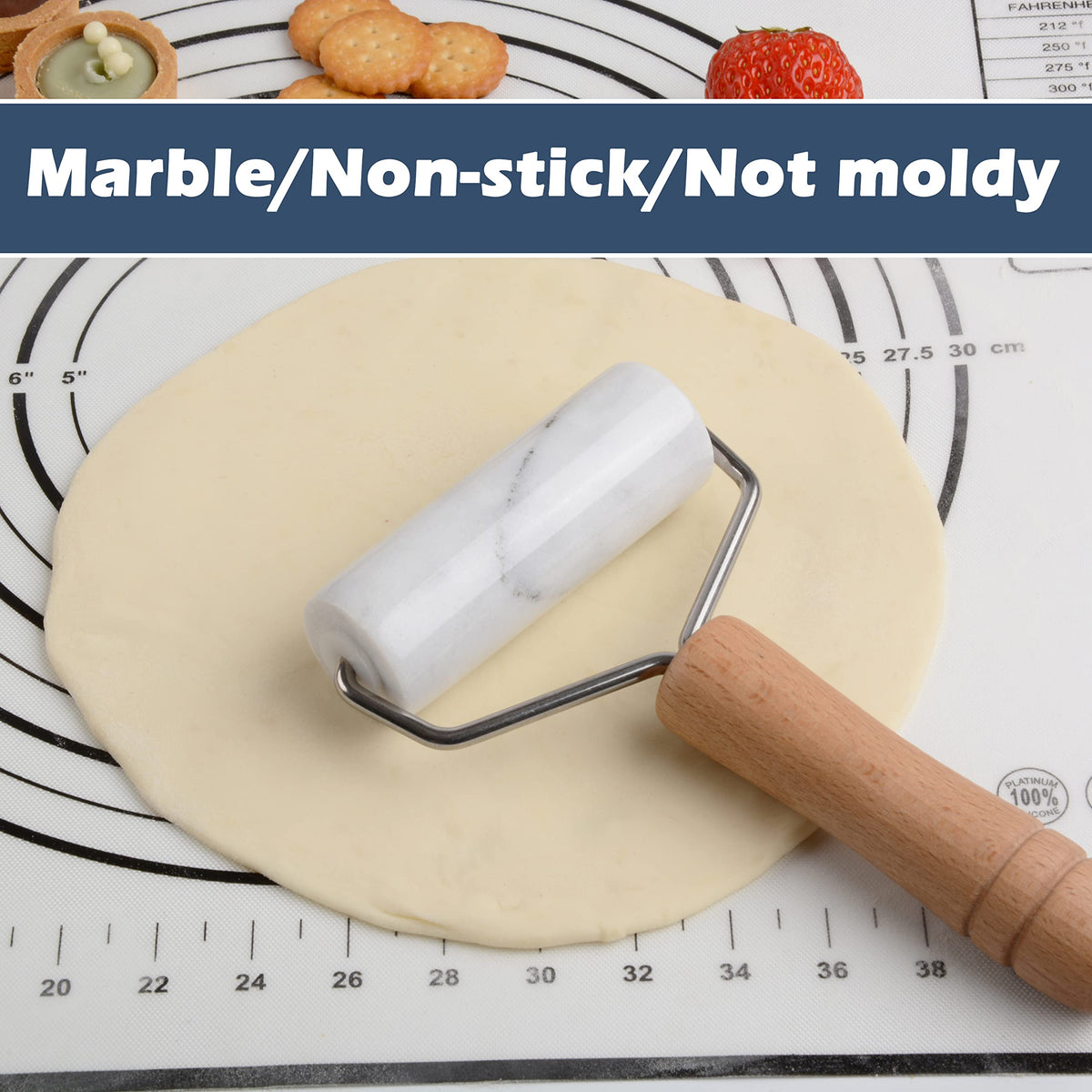 Tianman rolling pin featuring a sturdy stainless frame for durability.