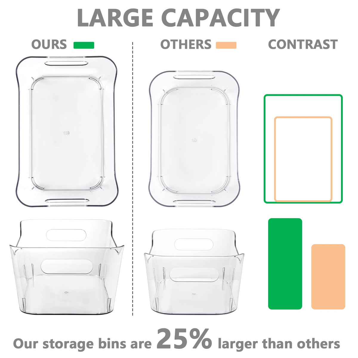 Tiawudi 12 pack plastic bins suitable for office supplies and desk organization