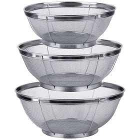 Tiawudi 5-quart large strainer for quick pasta draining and vegetable rinsing.
