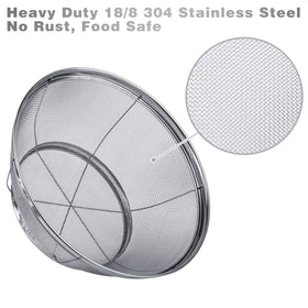 Tiawudi 4-quart medium strainer ideal for soaking and draining rice.