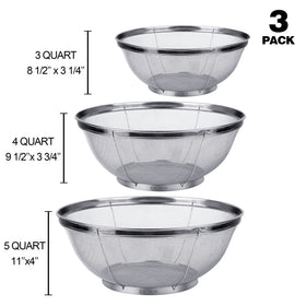Tiawudi 3-quart small strainer perfect for rinsing delicate fruits.