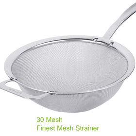 Tiawudi 30-mesh extra-fine sieve catches small grains like quinoa efficiently.