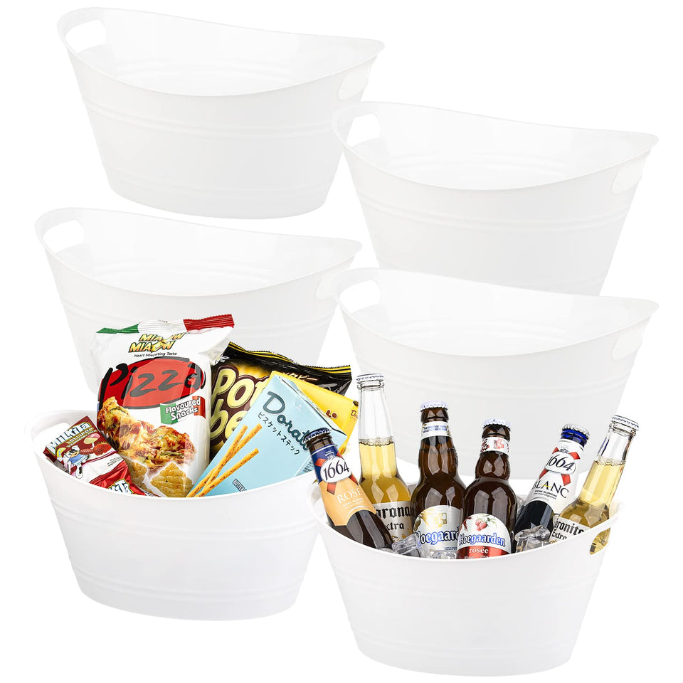 Tiawudi 6-pack oval storage tubs set keeps pantry and crafts organized.