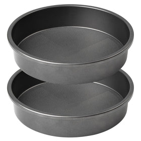 Tiawudi 9-inch round cake pan set 2 with easy-release coating.