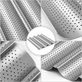 Tiawudi baguette pan four well grid enables efficient batch baking