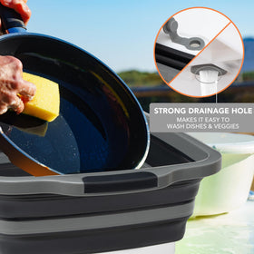 Tiawudi collapsible tub folded into a compact cutting board.