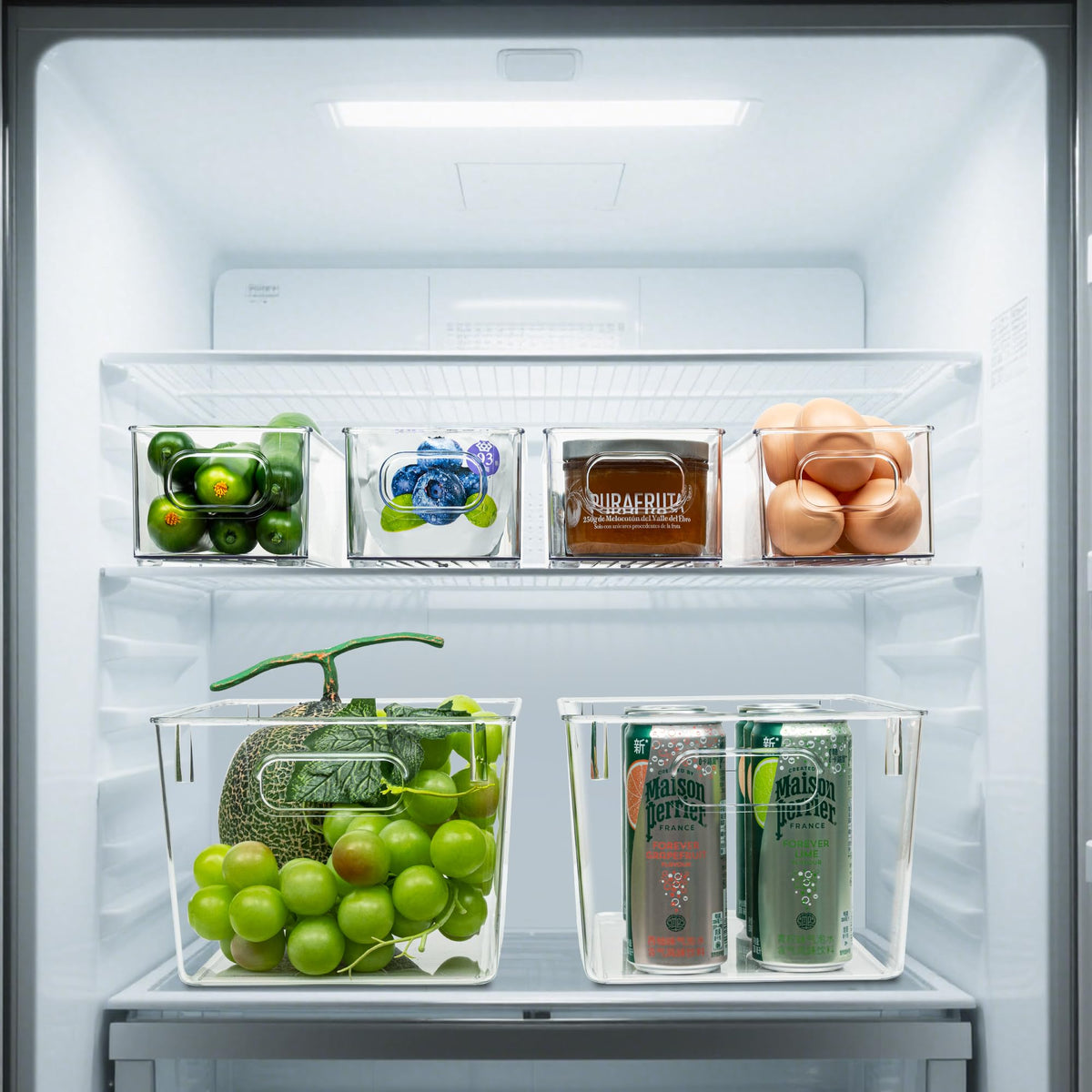 Tiawudi bin with easy-grip handles enables effortless rearranging.