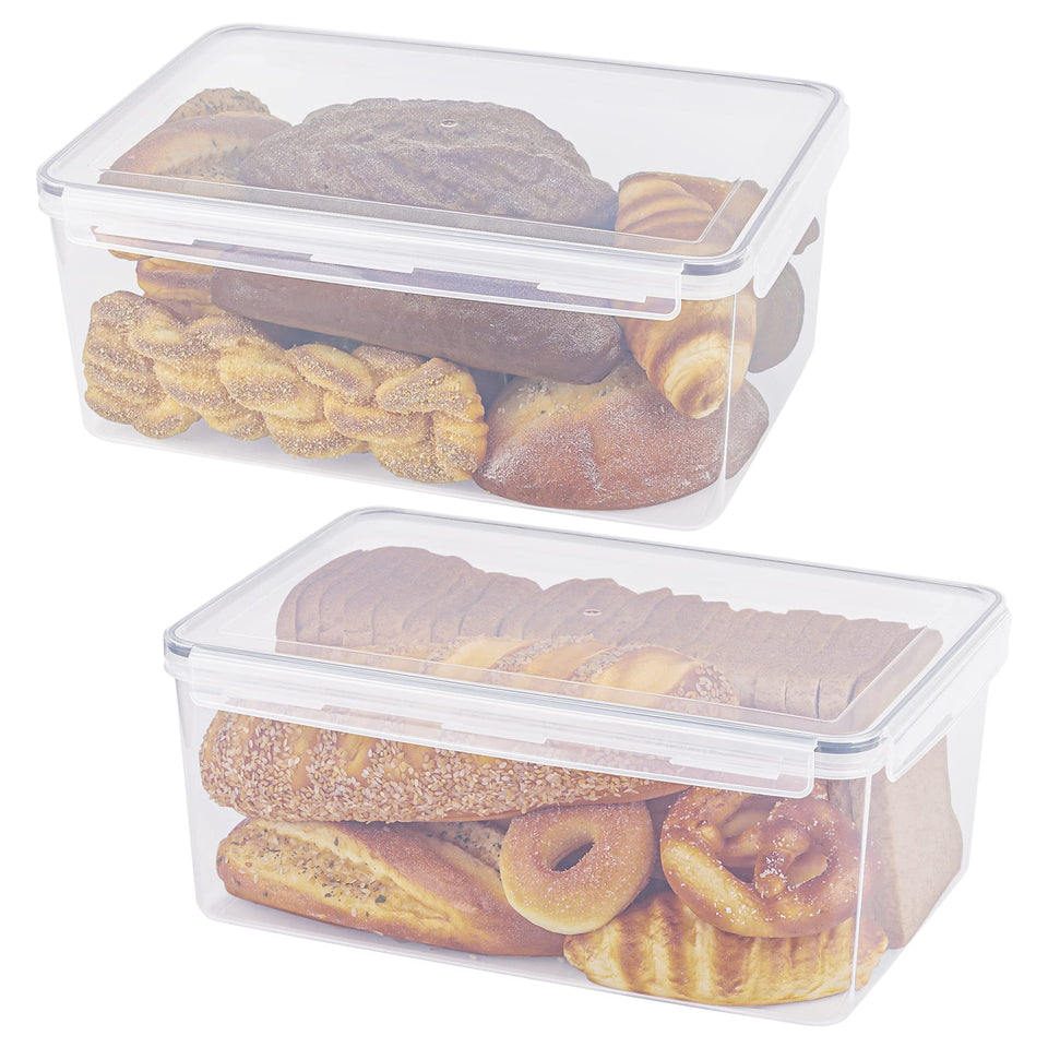 Tiawudi bread box front view on counter keeps loaves organized