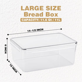 Tiawudi bread box lid closed shows airtight seal for freshness