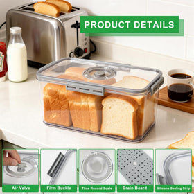 Tiawudi airtight seal and locking lid help maintain loaf moisture.