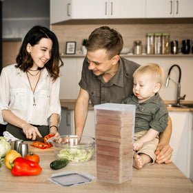 Tiawudi bread box upright storage demonstrates space-saving design.