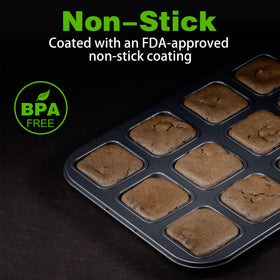Tiawudi brownie pan oven-safe up to 450°F for versatile desserts.