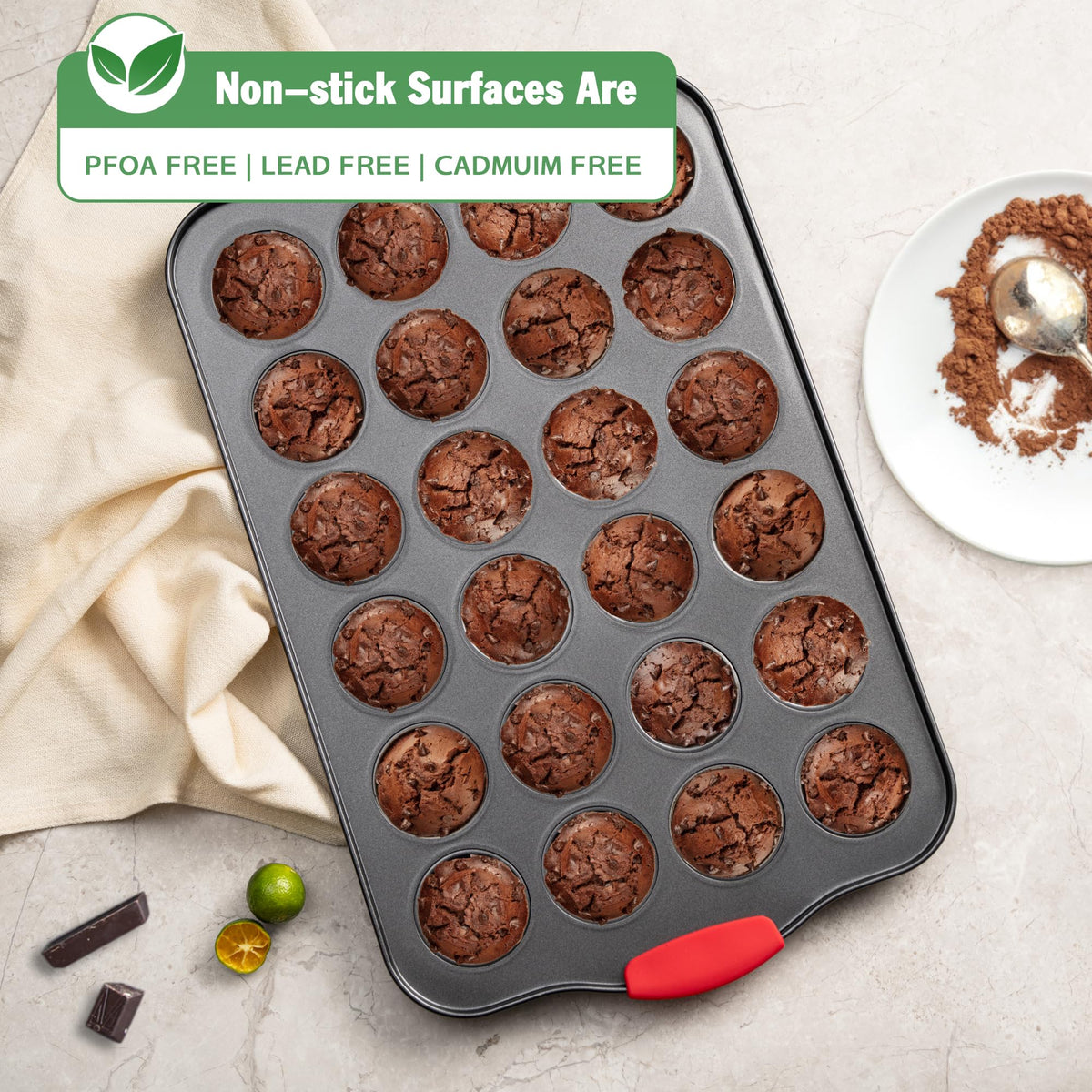 Tiawudi carbon steel mini muffin pan built for durability.