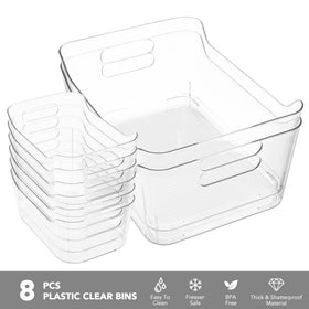 Tiawudi clear bin with easy grip handles for smooth lifting and sliding.
