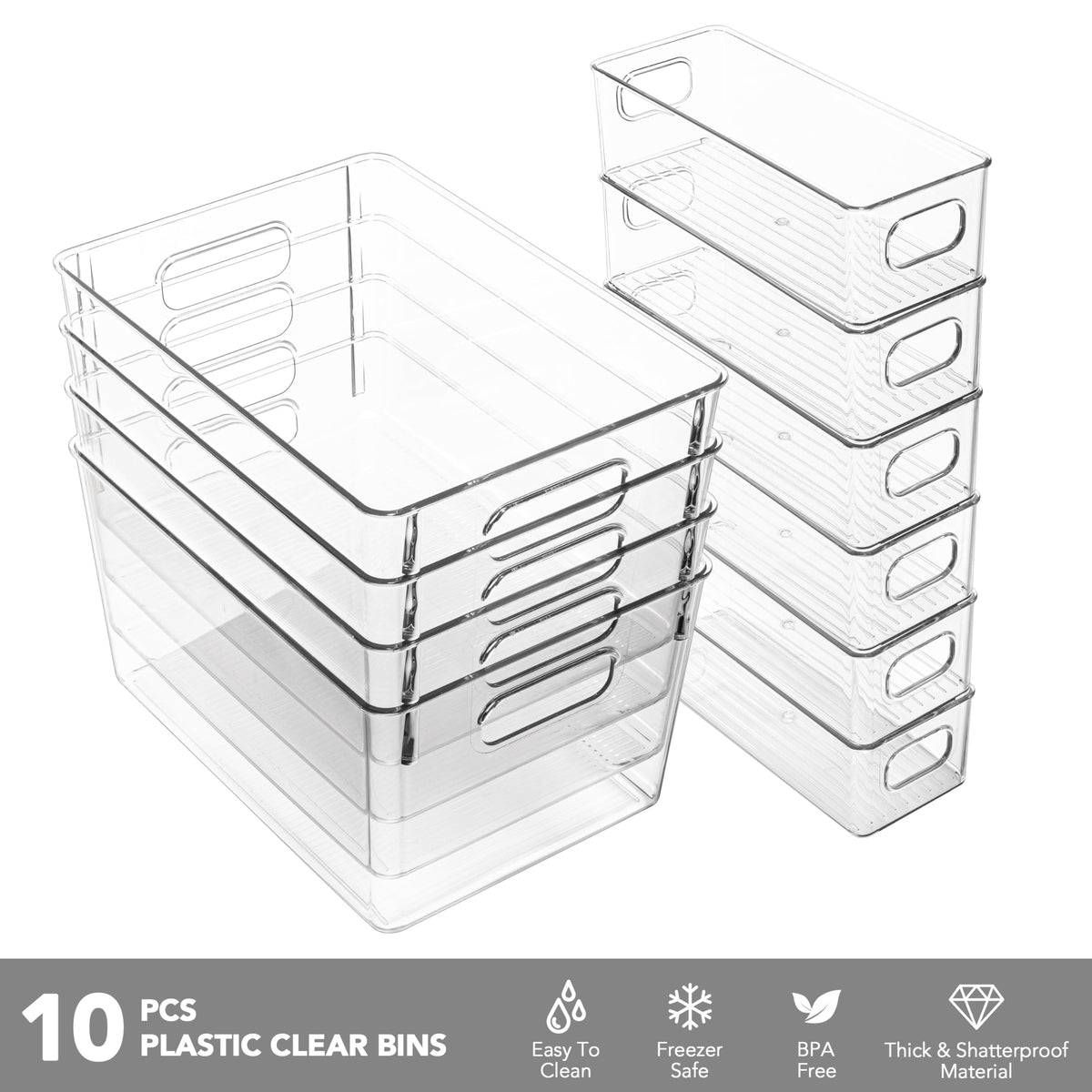 Tiawudi clear bin shows contents clearly for quick shopping checks.