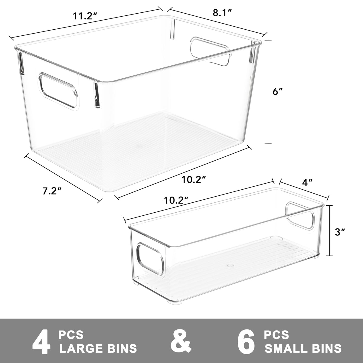 Tiawudi clear small bin stacked neatly for compact desk storage.