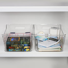 Tiawudi clear bin for stackable storage and quick item visibility.