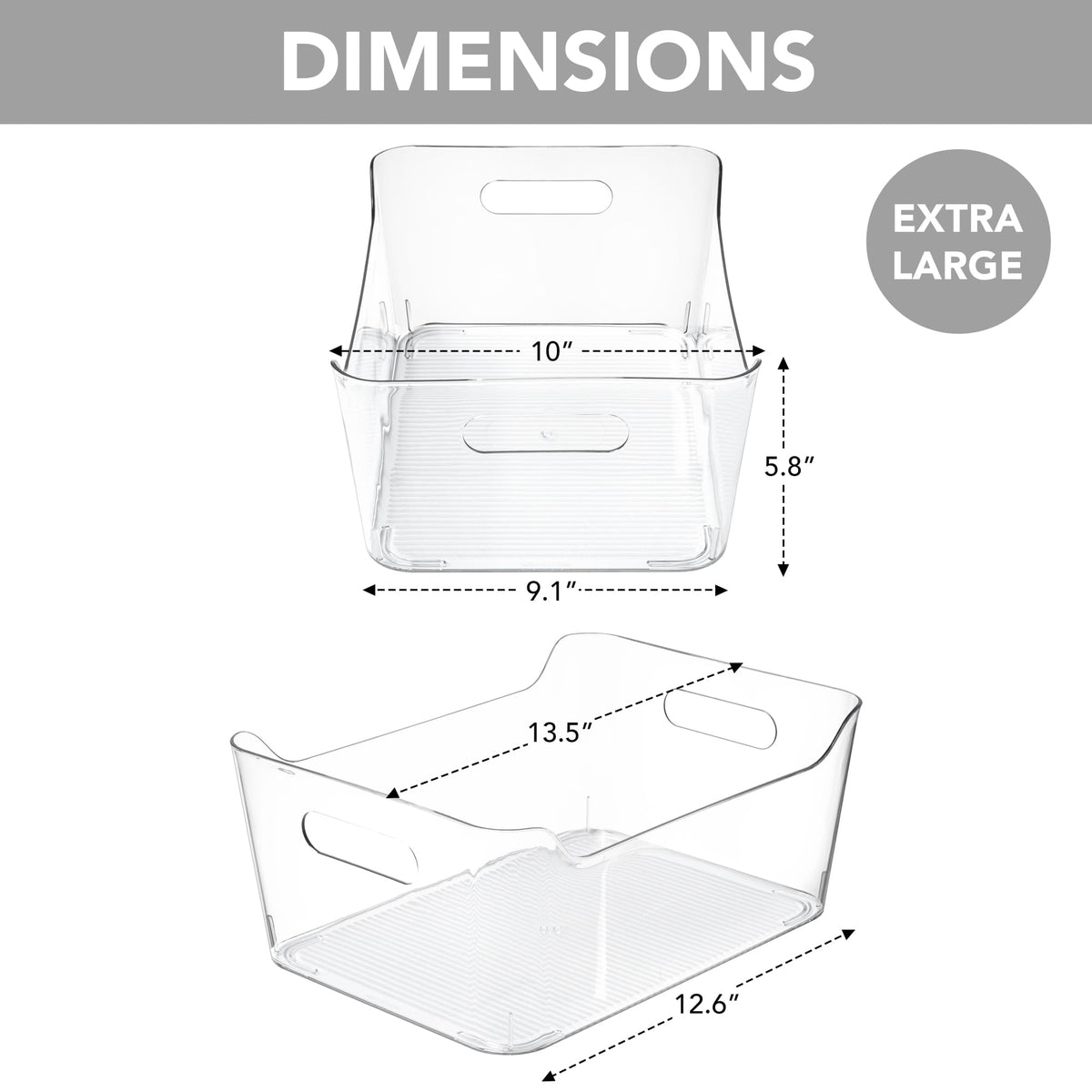Tiawudi clear-storage-bin-easy-grip with built-in handles for effortless lifting.