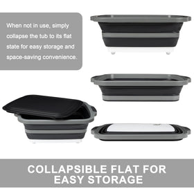 Tiawudi 3-in-1 cutting board and dish basin for easy prep.
