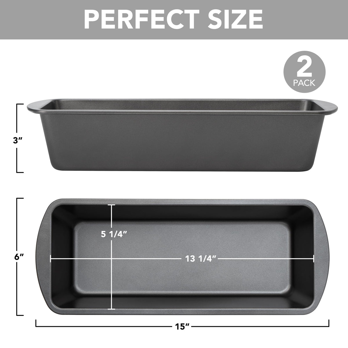 Tiawudi loaf pan inner dimensions for thick loaves and cakes