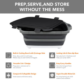 Tiawudi foldable camping sink with colander provides portable dishwashing on outings