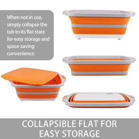 Tiawudi foldable camping sink with colander ideal for washing produce