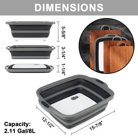 Tiawudi foldable camping sink with colander for outdoor washing and rinsing