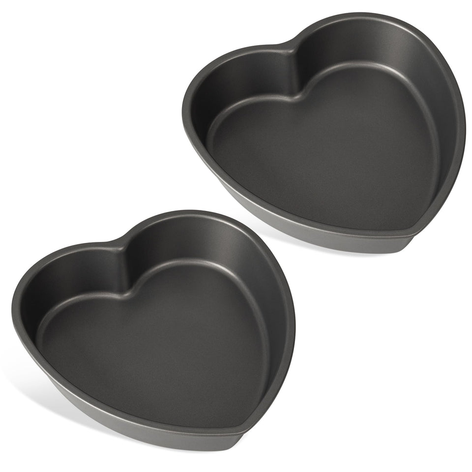 Tiawudi heart shaped cake pan set two, top view, ideal for celebrations.