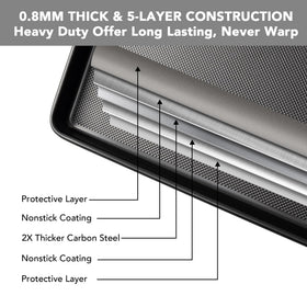 Tiawudi jelly roll pan design suited for bars and rolled pastries.