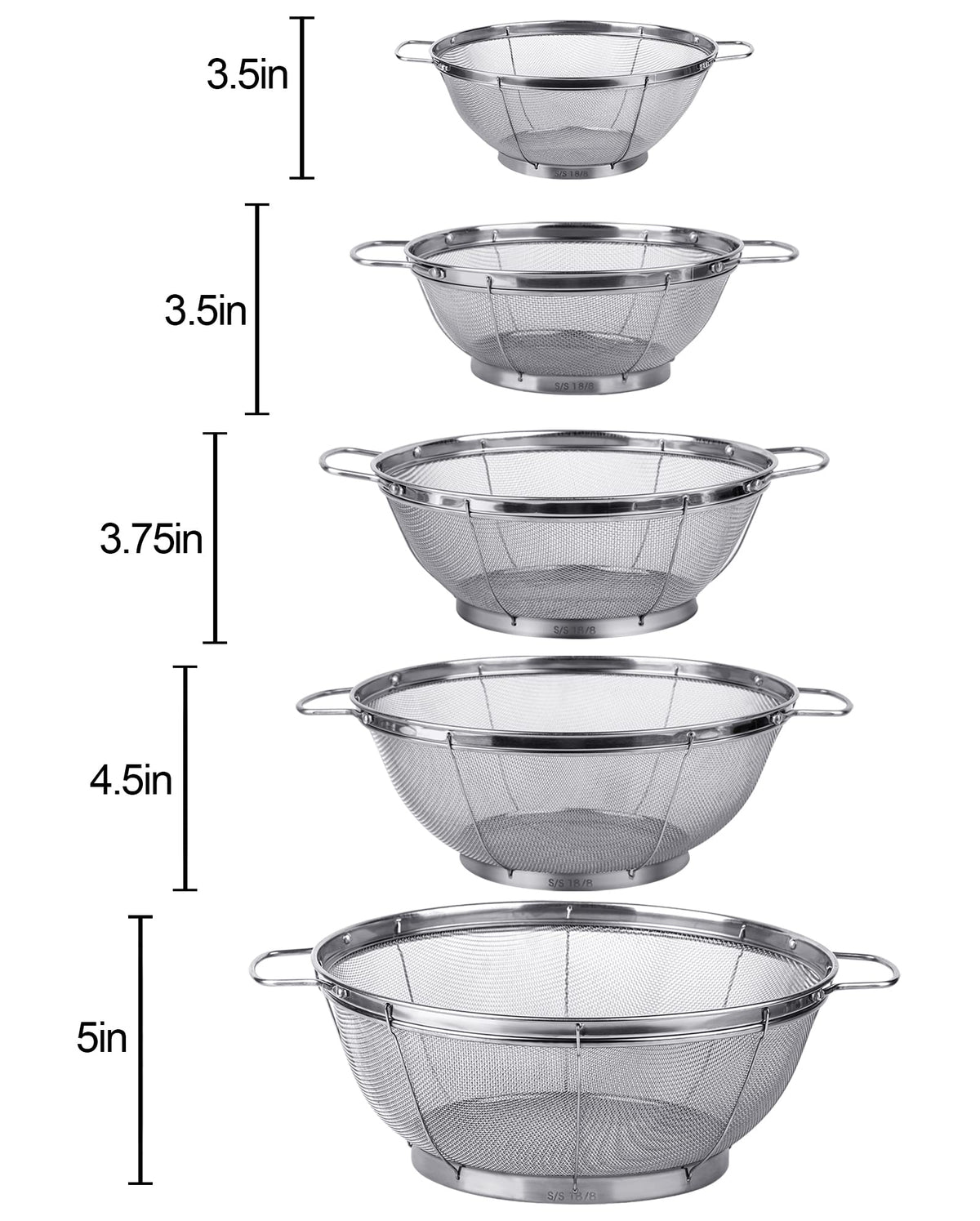 Tiawudi mini-1-5-quart colander for spices and quick rinses
