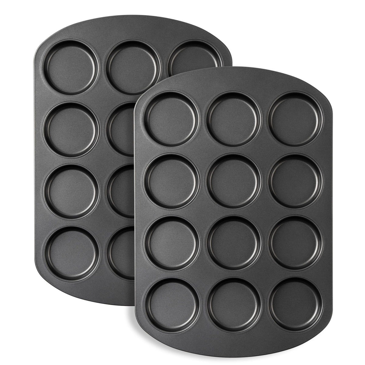 Tiawudi muffin top pan with 12 cups for quick family baking and easy release.