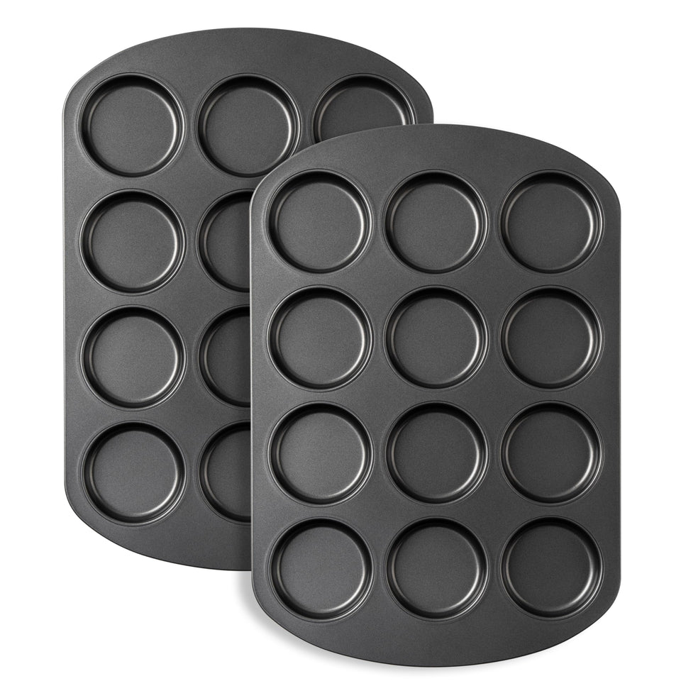 Tiawudi muffin top pan with 12 cups for quick family baking and easy release.
