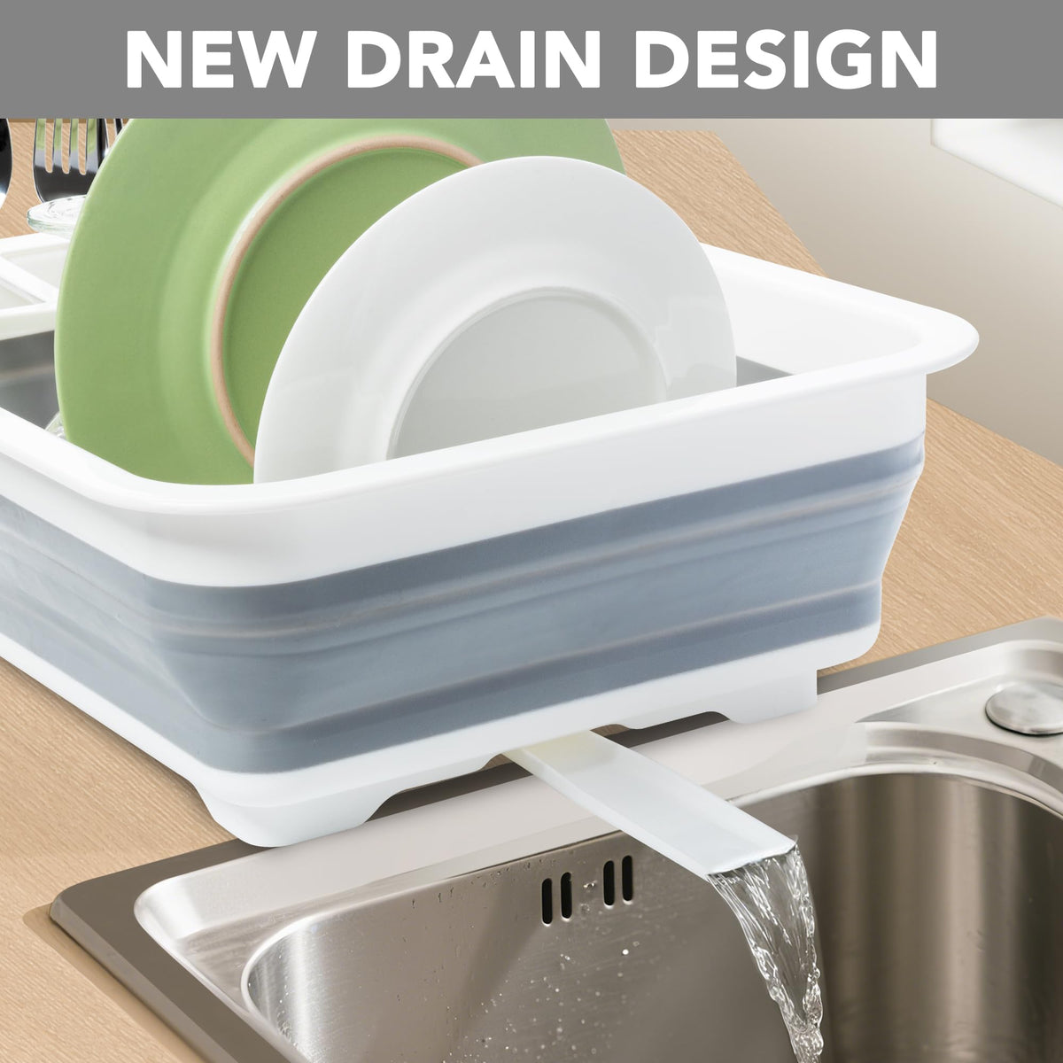 Tiawudi built-in utensil area keeps cutlery organized while drying.