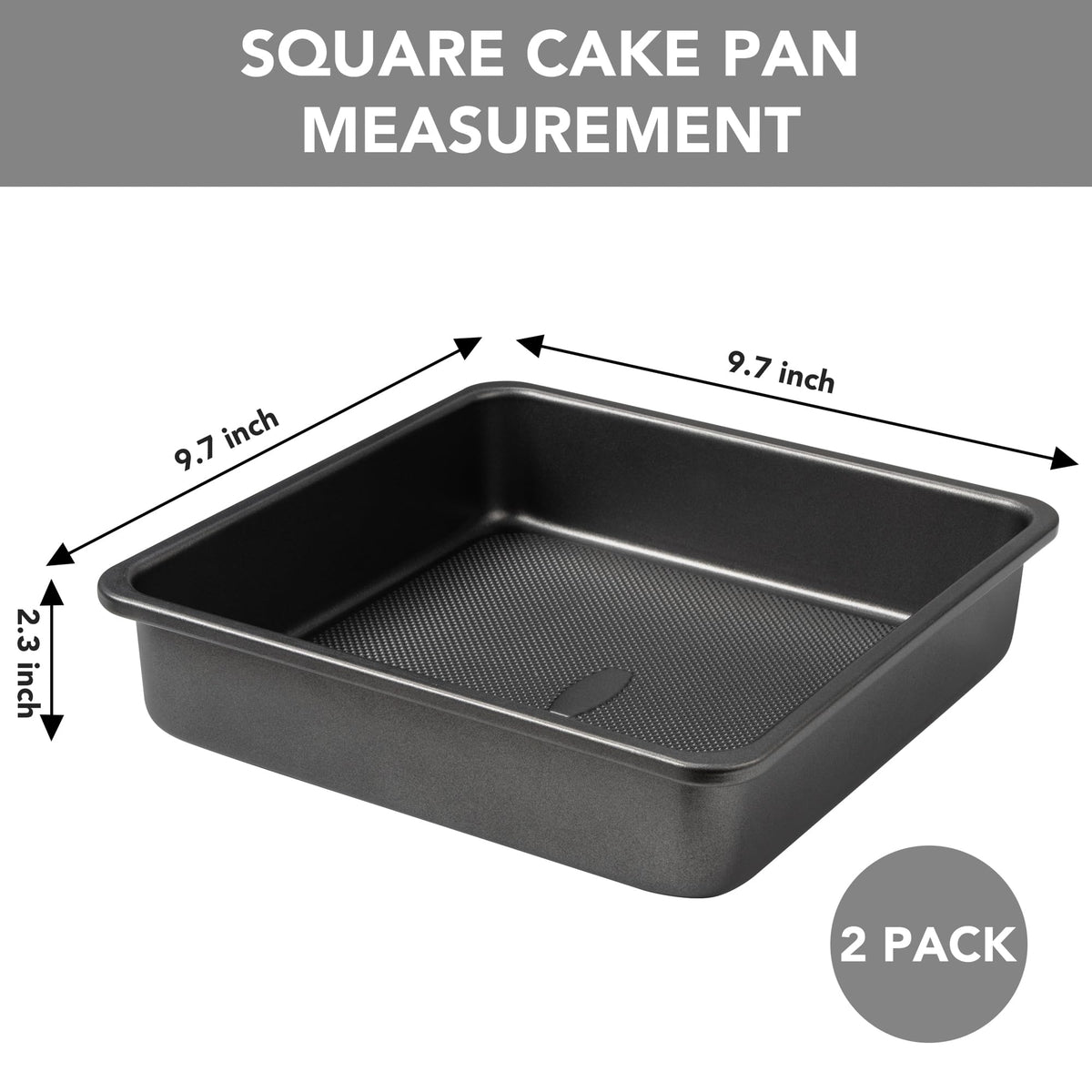 Tiawudi square cake pan with nonstick coating for easy release.