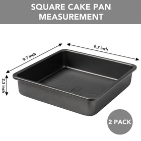Tiawudi square cake pan with nonstick coating for easy release.