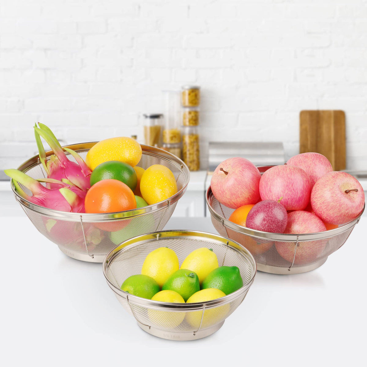 Tiawudi stainless steel colander with 18/8 construction for rust-free performance.