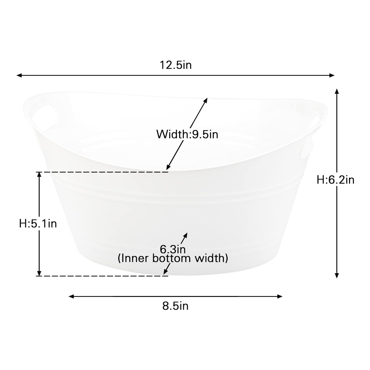 Tiawudi storage tub with built-in handles for easy carrying.