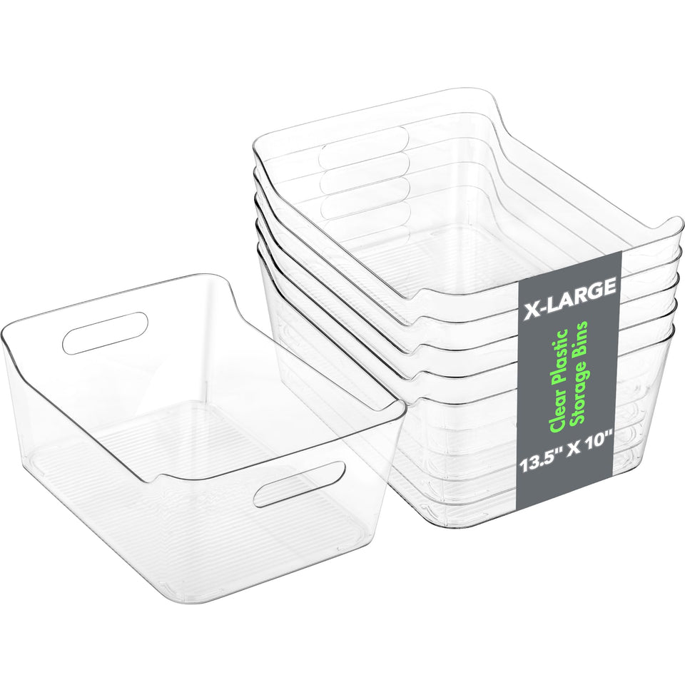 Tiawudi X-Large bin for pantry organization on shelves with easy access.