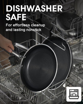 Tibbicc pan oven-safe up to 500°F for versatile finishing.
