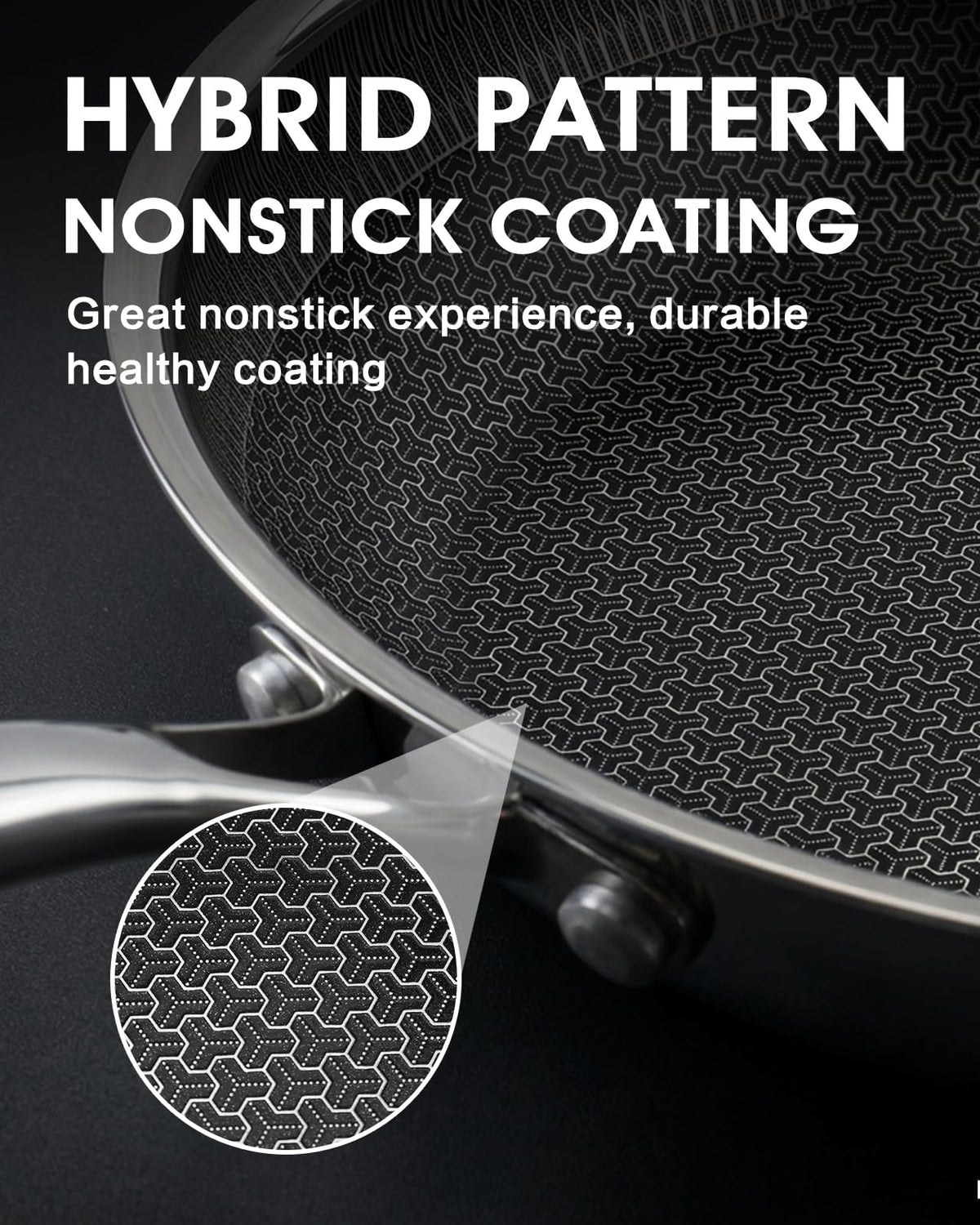 Tibbicc aluminum core with double stainless steel layers, for even heat.