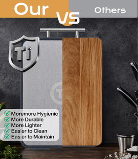 Durable titanium cutting board by Tibbicc, built for daily kitchen use.