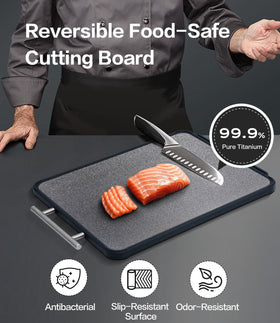 Non-porous titanium surface on Tibbicc board is easy to clean.