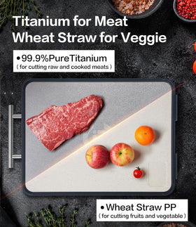 Tibbicc board with slip-resistant texture prevents meat slips during cutting.