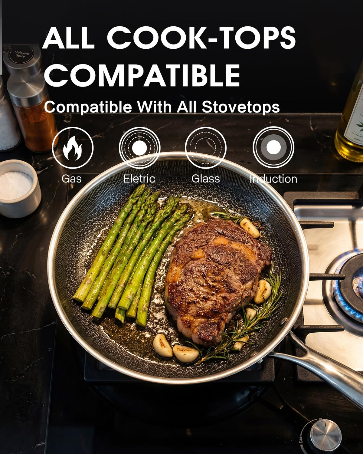 Tibbicc easy-release non-stick coating lets vegetables slide out with minimal scraping