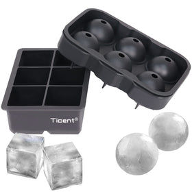 Ticent sphere ice ball mold with six 1.75-inch balls for slow-melting whiskey.