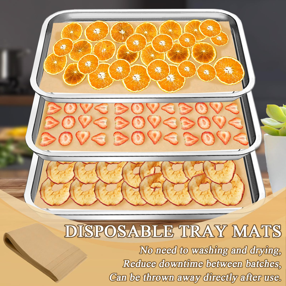 TiciKim Disposable tray mats reduce downtime between runs.